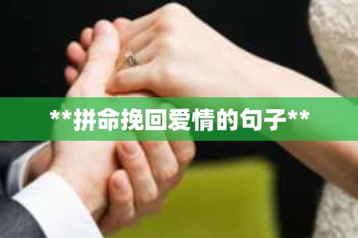 **拼命挽回爱情的句子**