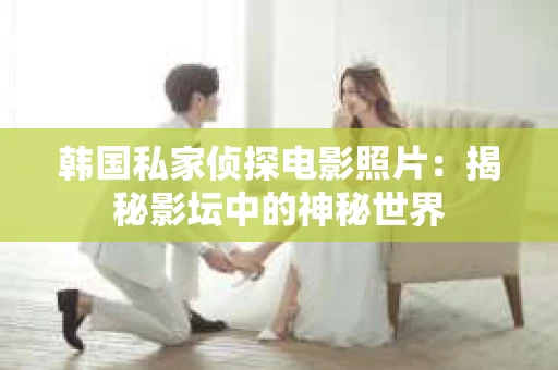 韩国私家侦探电影照片：揭秘影坛中的神秘世界