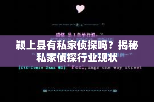 颖上县有私家侦探吗？揭秘私家侦探行业现状