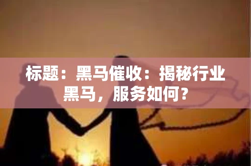 标题：黑马催收：揭秘行业黑马，服务如何？
