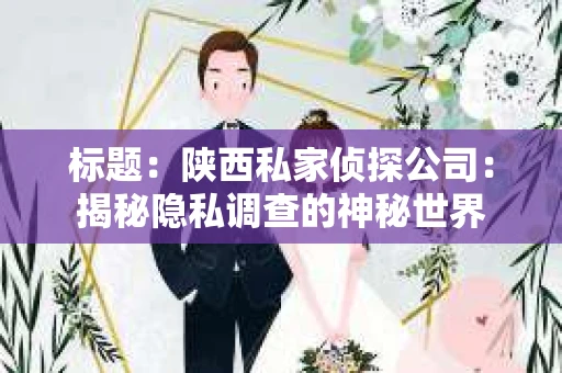 标题：陕西私家侦探公司：揭秘隐私调查的神秘世界