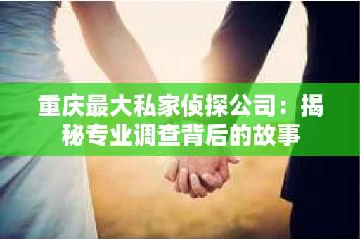 重庆最大私家侦探公司：揭秘专业调查背后的故事