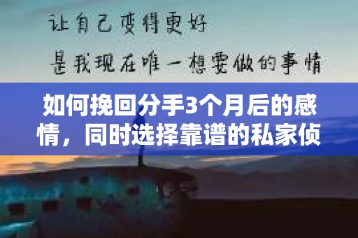 如何挽回分手3个月后的感情，同时选择靠谱的私家侦探社？
