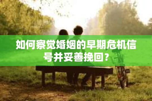 如何察觉婚姻的早期危机信号并妥善挽回？