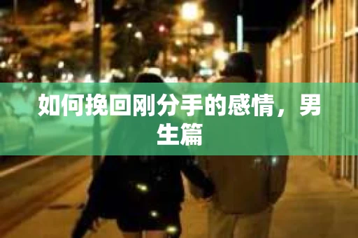如何挽回刚分手的感情，男生篇