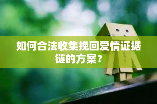 如何合法收集挽回爱情证据链的方案？