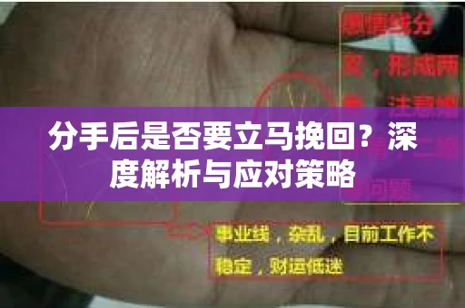 分手后是否要立马挽回？深度解析与应对策略